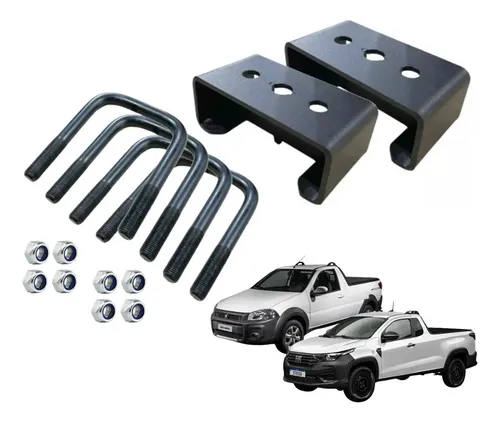 Calço Lift Traseiro 3,5cm Fiat Strada 1.4 1.6 1.8 Todos anos e modelos