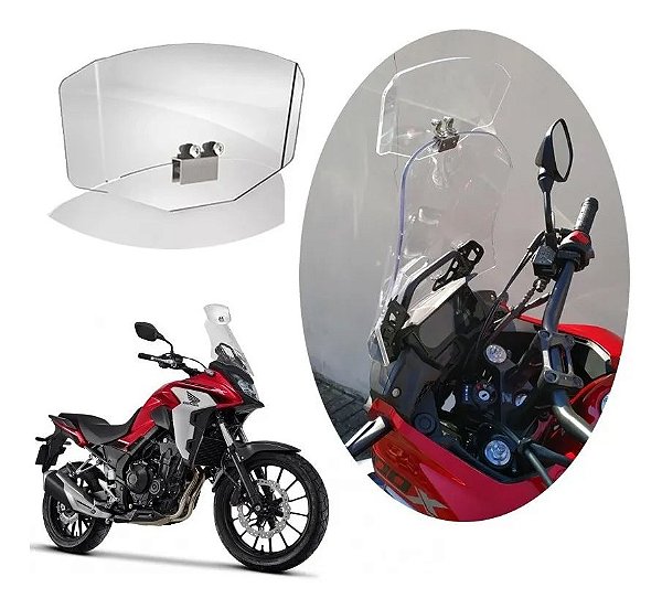 Defletor Bolha CB500x NC700 NC750x 26x13cm fixo transparente
