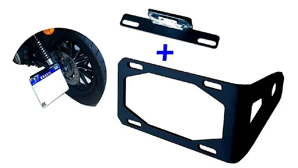 Suporte De Placa Lateral Moto Harley 883 1200 Sportster Bobber