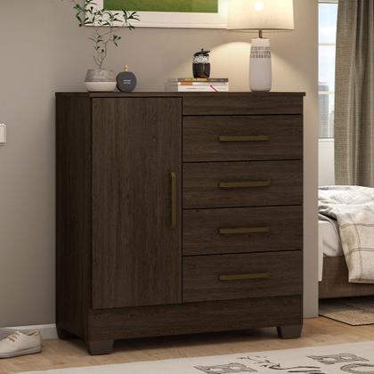 DORM. COMODA MONTEVIDÉU ÉBANO COM PÉS