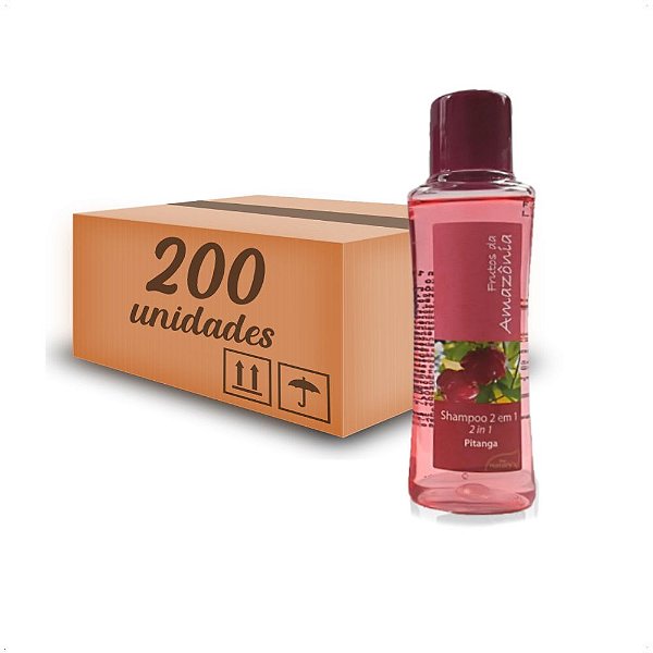 200 Mini Shampoo 2 em 1 Pitanga 35ml Motel Hotel Airbnb SPA