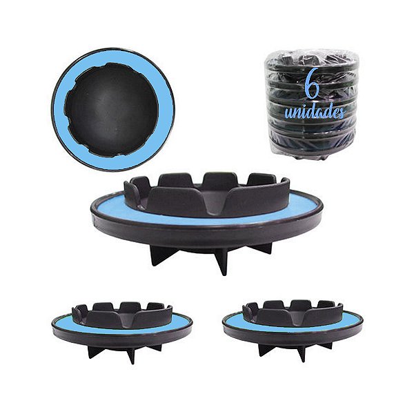 Cinzeiro Redondo de Plástico Kaf-Plast Color 10cm c/6 peças Azul