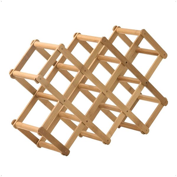 Suporte Retrátil em Madeira Para Vinhos Adega 8 divisória