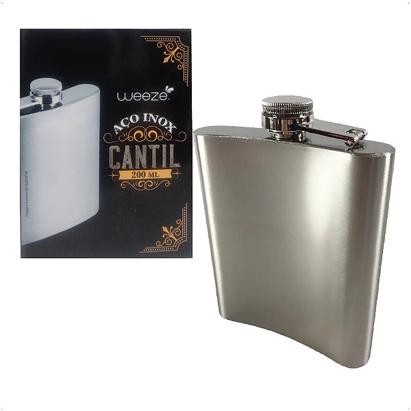 Cantil De Bolso Em Inox 200ml Whiskeira Dose Shot Bebida Bar