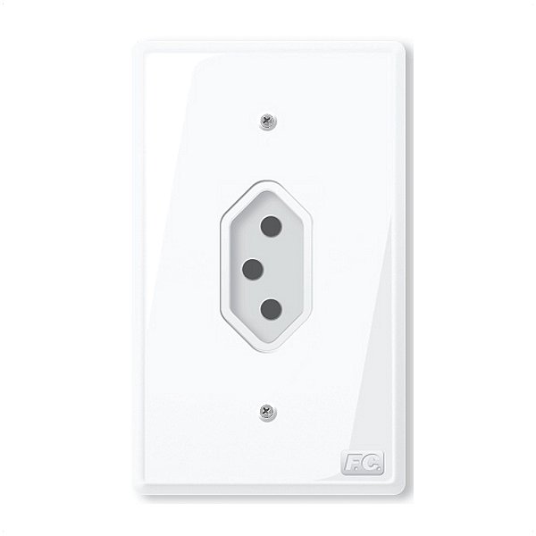 Tomada Simples FC Homelink 10A Espelho Placa Branco Inmetro