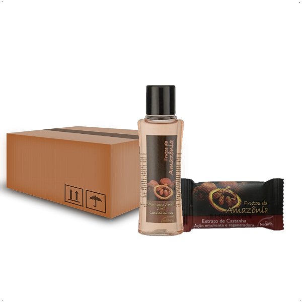 50 Shampoo 2 em 1 - 35ml E Sabonete 15g Castanha Motel Hotel