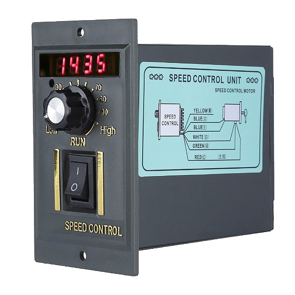 Controlador De Velocidade Digital 400w 220v 50hz 0-1450rpm