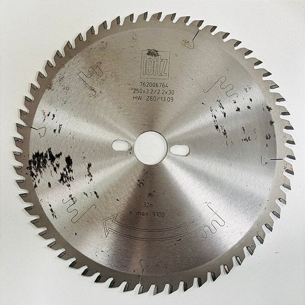 Disco De Serra 250mm 60 Dentes Furo 30mm Hw Para Mdf - Leitz