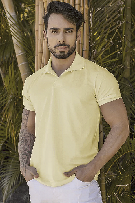 Camisa Polo Amarelo bebê Piquet