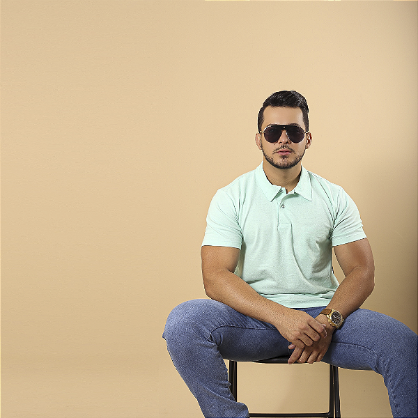 Camisa Polo Verde Bebê Piquet