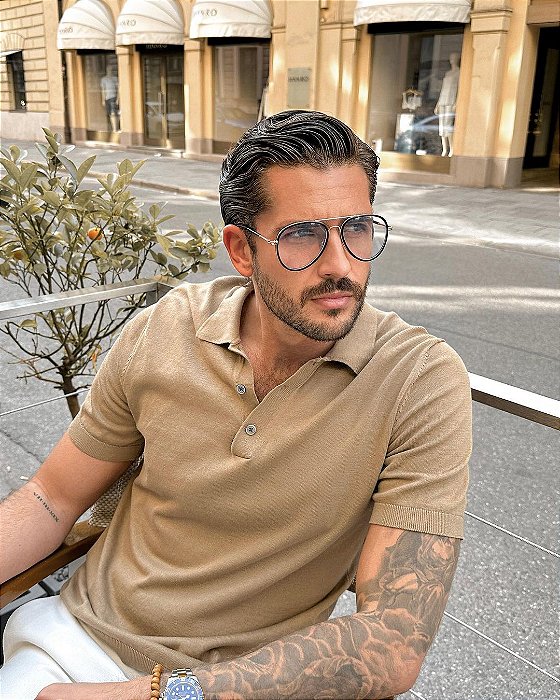 Camisa Polo Areia Piquet