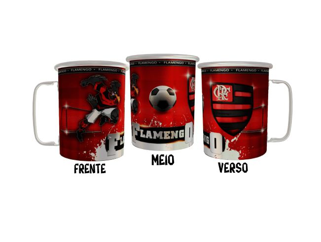 Caneca, Times de Futebol kit com 3 unidades