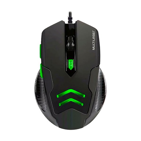 Kit Mouse  Gamer (3200 DPI) e Mousepad Gamer Verde - Multilaser