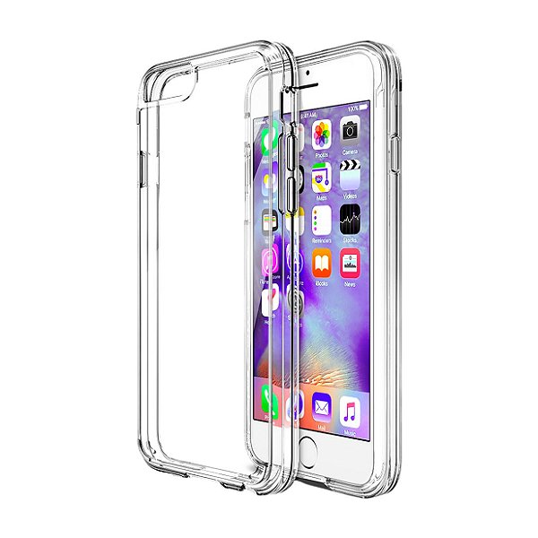 Capa iPhone 6s Plus Transparente com Borda Colorida – World Acessórios