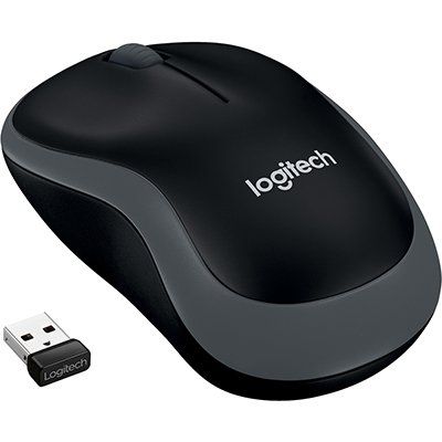 Mouse sem fio Logitech M185 com Design Ambidestro Compacto, Conexão USB e Pilha Inclusa - 01 unidade