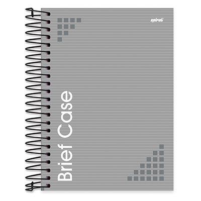 Caderno universitário capa dura 10x1 200 folhas Brief Case Cinza Spiral - 01 unidade