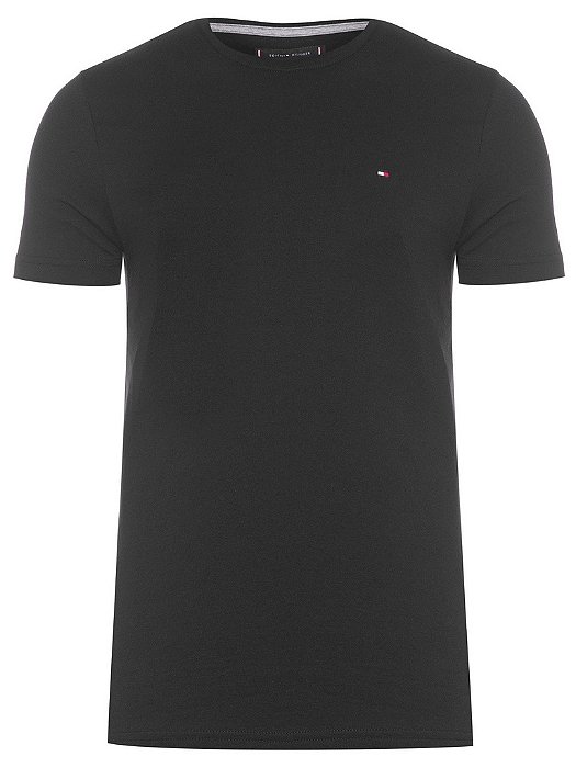 Camisa preta tommy Clearance