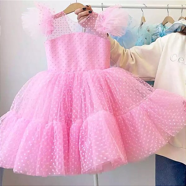 Vestido roupa barbie girl infantil