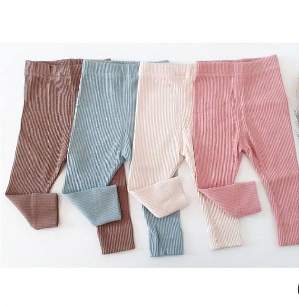 Calça canelada premium