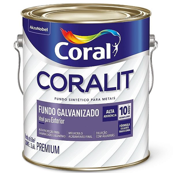 Fundo Coralit Galvanizado 3,6lt Coral