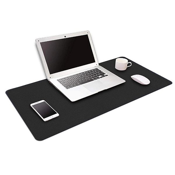 DeskPad 70x30cm KingPag  em Couro Sintético   -  Preto