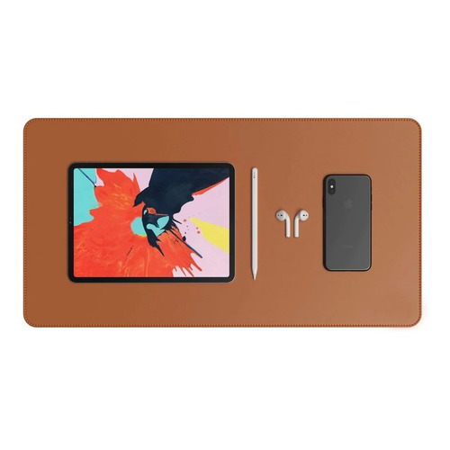 DeskPad 70x30cm KingPag  em Couro Sintético   -  Caramelo