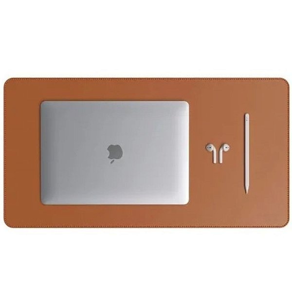 Mouse Pad 60x30 Desk KingPag em Couro Sintético  - Caramelo