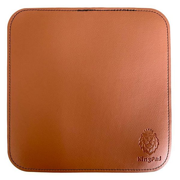 Mouse Pad em Couro Ecológico - 20x20cm - Caramelo