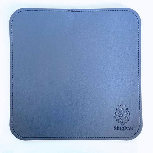 Mouse Pad em Couro Ecológico - 20x20cm - Azul Marinho