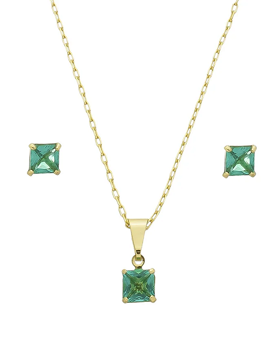 Conjunto de zircônia quadrada