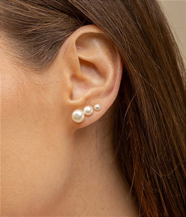 Brinco Trio Pérolas Organic