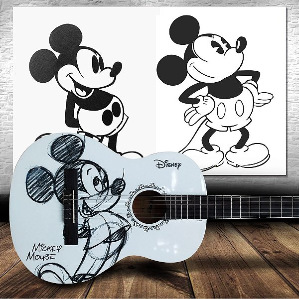 Violão Infantil Acústico Mickey Grafite Oficial Disney MGR-1 - PHX