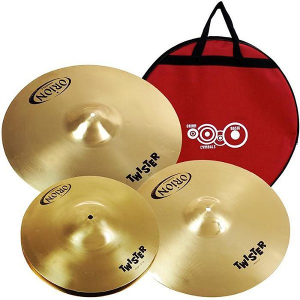 Set de Pratos para Bateria 14"/16"/20" c/ Bag Twister TWR90 - Orion