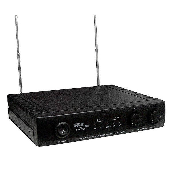 Microfone Sem Fio Bastão Duplo UHF261 - SKP