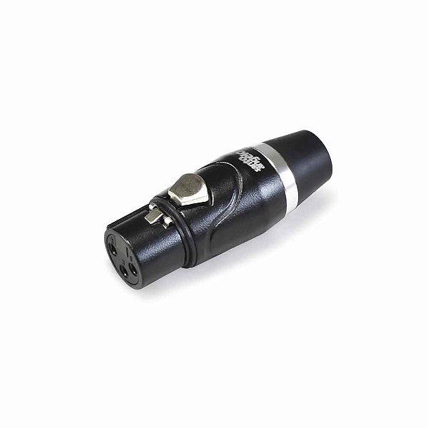 Conector XLR Femea de Linha SAS3 Pro Preto - Santo Angelo