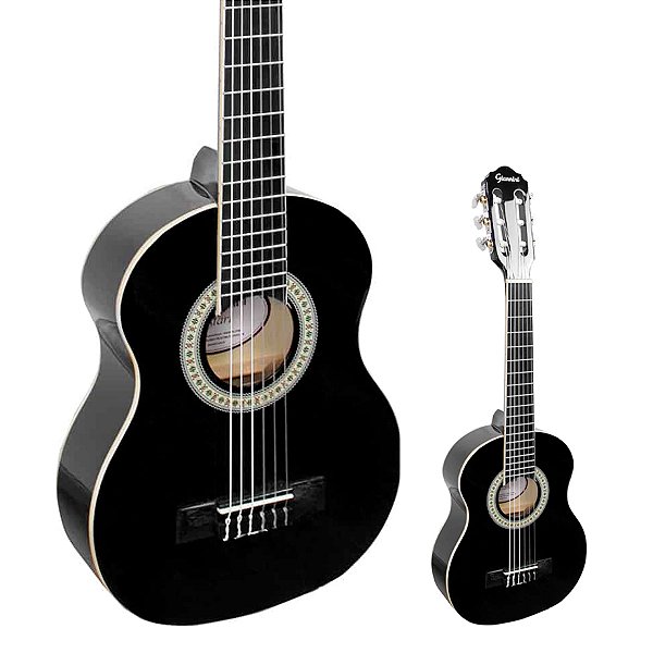 Violão Infantil 1/2 Nylon Giannini NR BK Preto