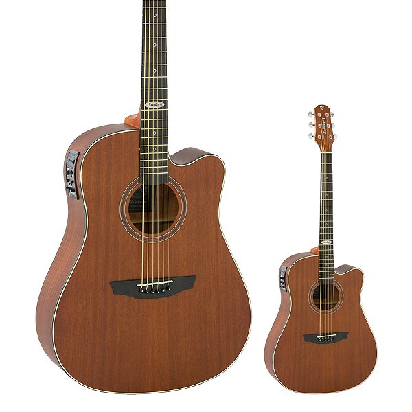 Violão Elétrico Folk Cutaway Strinberg SD200C MGS Black Series Mahogany Satin Fosco