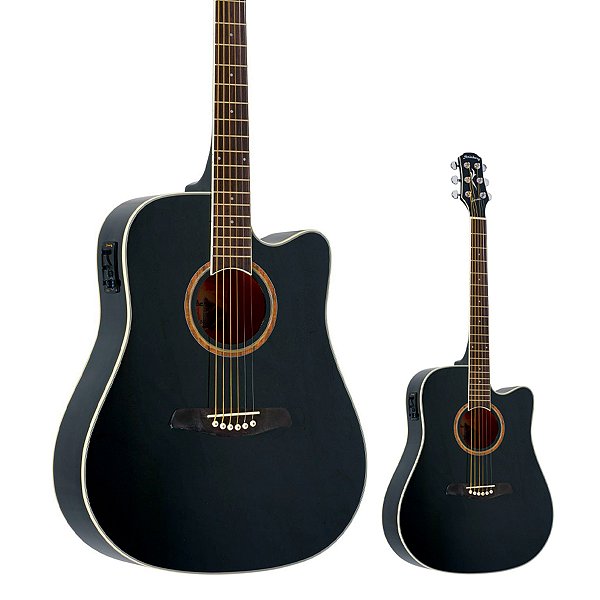 Violão Elétrico Folk Aço London LE30C BK - Strinberg