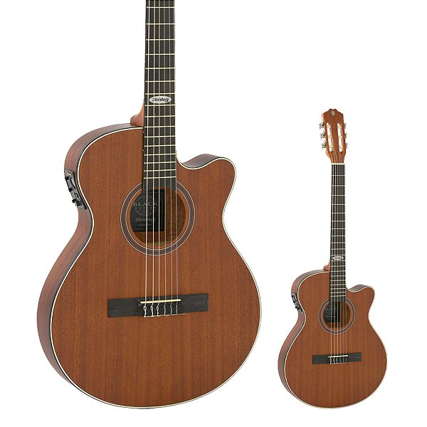 Violão Elétrico Nylon Super Flat Strinberg SL200C MGS Mahogany Satin Fosco