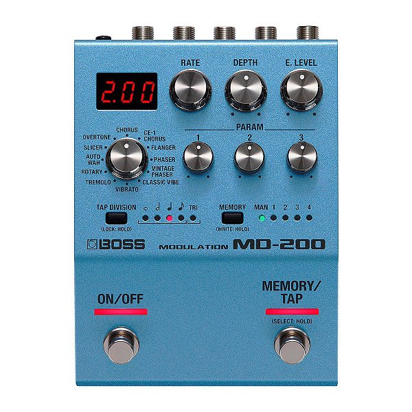 Pedal Efeito 12 Modulações (Chorus, phaser, flanger, rotary, etc) MD-200 - Boss