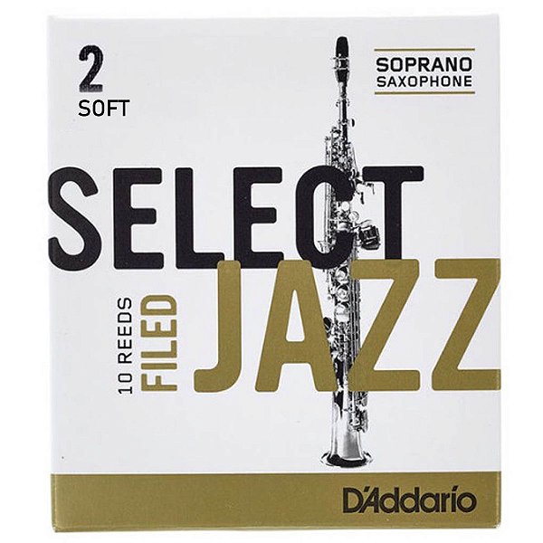 Palheta para Sax Soprano 2 Select Jazz RSF10SSX2S Caixa c/ 10 D'addario #Progressivo