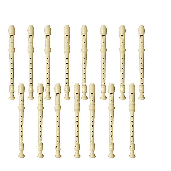 15 Flautas Soprano Barroca Yamaha YRS24B Bege