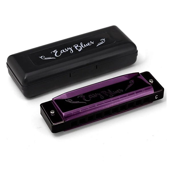 Harmonica Easy Blues Purpura em Dó PU4420C - Hering