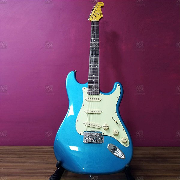 Guitarra Strato Vintage SST62 LPB Laked Placid Blue - SX