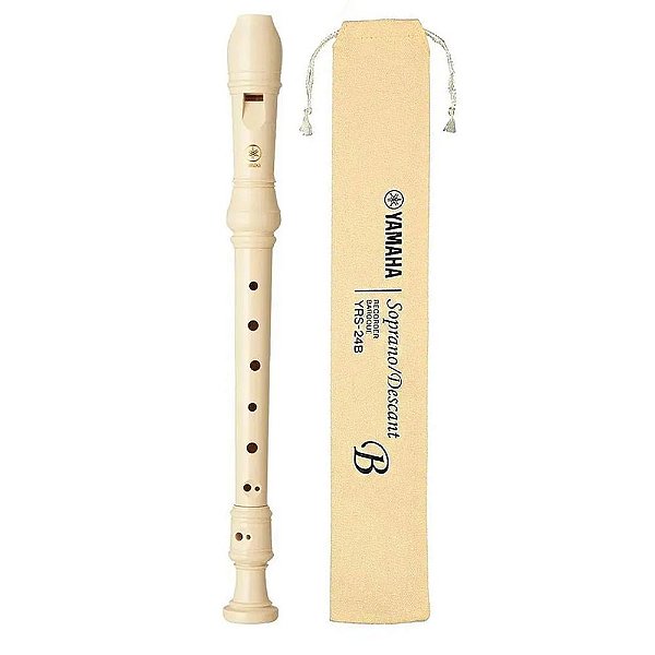 Flauta Soprano Barroca Yamaha YRS24B Bege