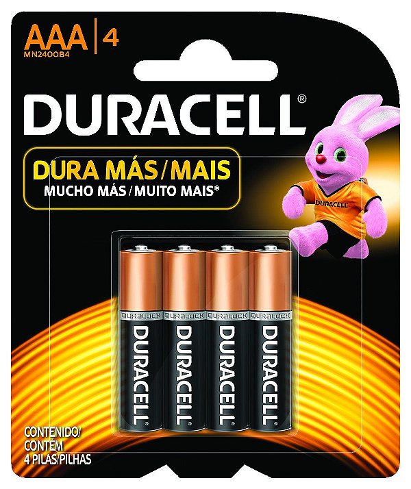 Pilha AAA Pack com 4 MN2400 C/4AAA - Duracell