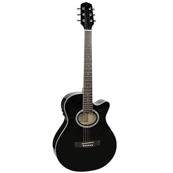 Violão Elétrico Aço Série Performance GSF-1D CEQ BK Preto - Giannini