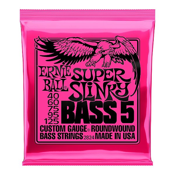 Encordoamento Ernie Ball Baixo 5 Cordas 040 - 125 Super Slinky Bass #Progressivo