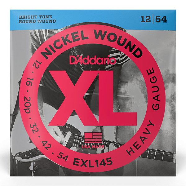 Encordoamento D’Addario 012 Guitarra EXL 145 XL Nickel Wound Heavy Gauge #Progressivo