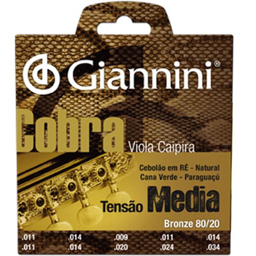 Encordoamento Viola Bronze 80/20 Cebolão "D" (Ré) Série Cobra CV82M - Giannini